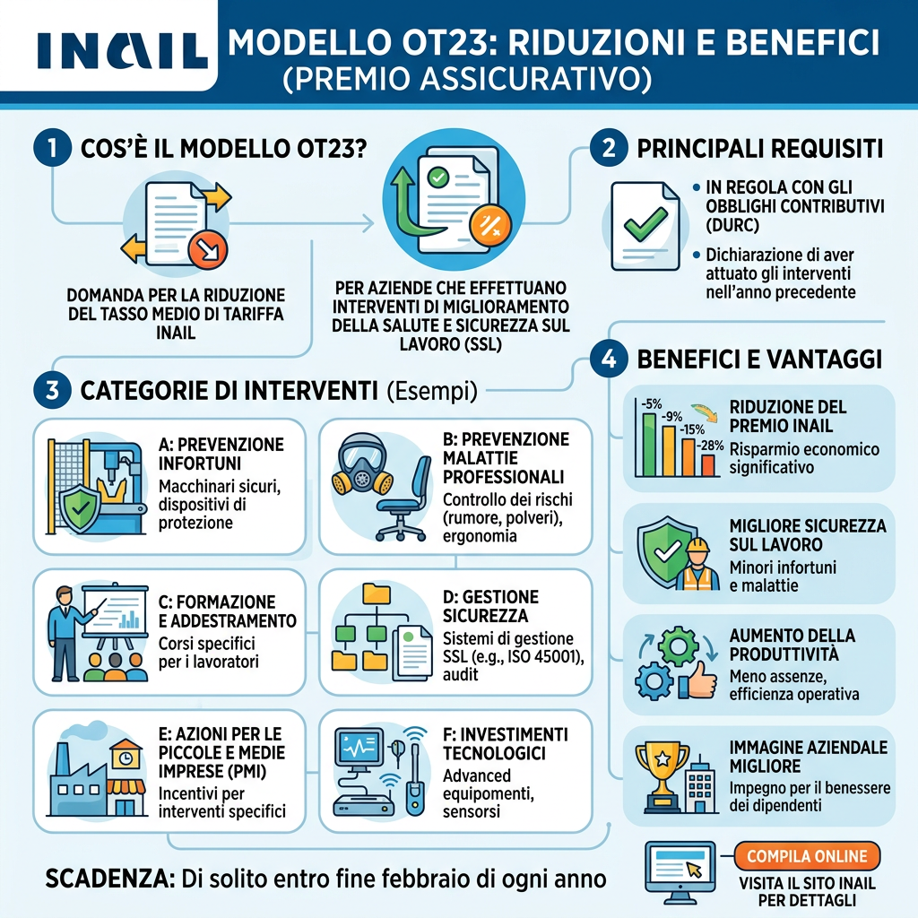 Modello OT23 INAIL: Riduzione del Premio Assicurativo per la Sicurezza Aziendale